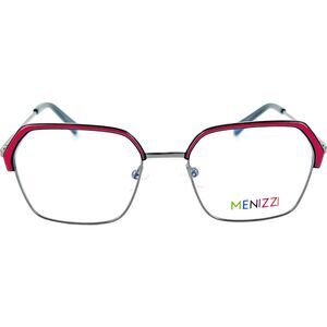 Menizzi M4095 Womens Eyeglass Frame 01 Gunmetal Red